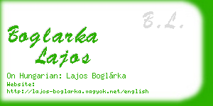 boglarka lajos business card